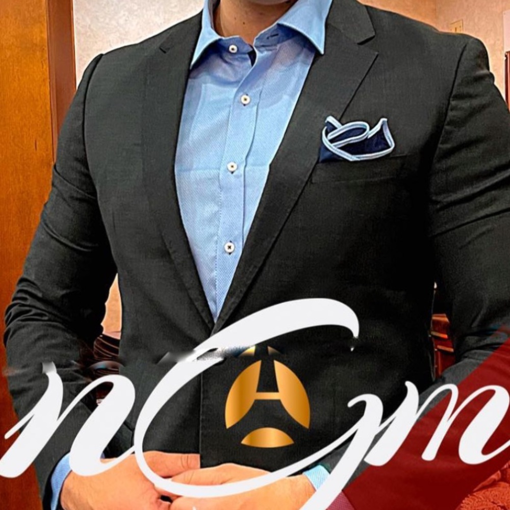 NWTS nGm Paris Mode Luxury Men’s Dark Blue suit Jacket.